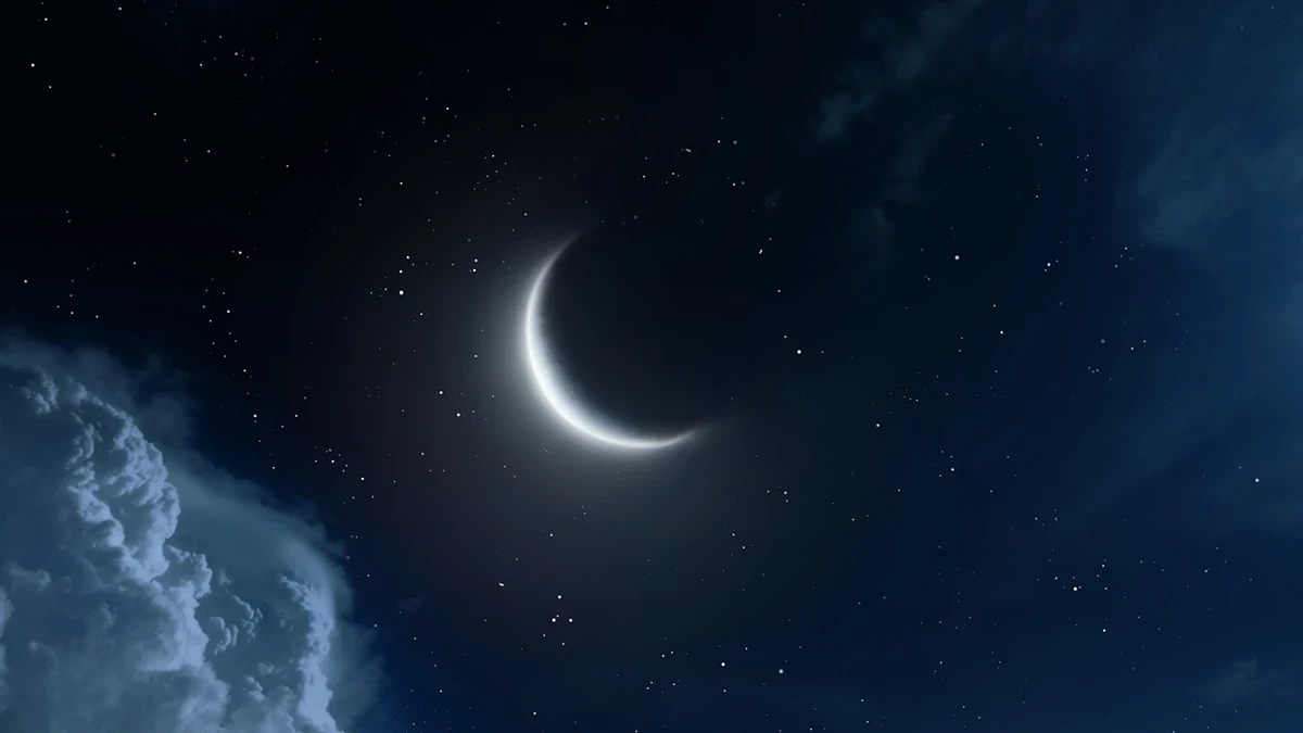 1200 novolunie luna kosmos nebe